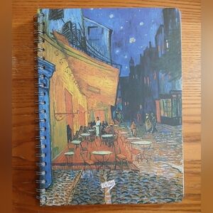 2/30🍁NWT Drawing NoteBook Van Gogh Night Street Painting Hard Cover Sketch Book
